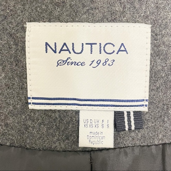 Nautica Wool Blend Single Breasted Button Pea Coat - Picture 8 of 9